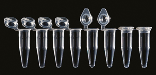 PCR-Reaktionsgefäße (Axygen), 0,2 ml, 8er Strips mit anhängenden hochtransparenten Einzelcaps für Realtime-PCR