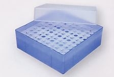 Lagerungsbox, 10x10 Bohrungen für 100 Reaktionsgefäße 0,5 ml, PP