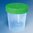 Urinbecher 125 ml, komplett mit grünem Schraubdeckel, unsteril
