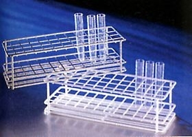 Reagenzglasgestell Edelstahldraht rostfrei, für Röhrchen bis 18 mm Ø (4x12 Plätze)