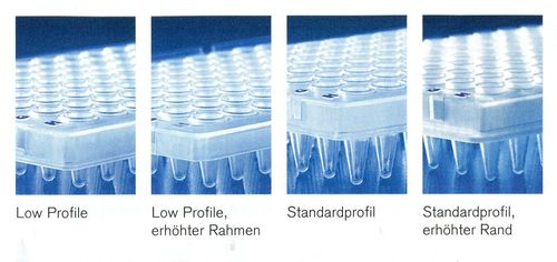 PCR-Mikrotestplatten (Brand), 96-well, halber Rahmen