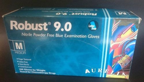 Schutzhandschuhe Nitrit Aurelia Robust 9.0, blau, puderfrei, Länge: 24 cm